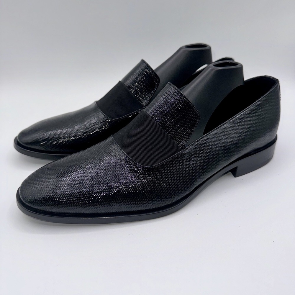 Antonio Maurizi Tux Venetian Loafers Men's Size 8 EU 41 Black Patent Leather
